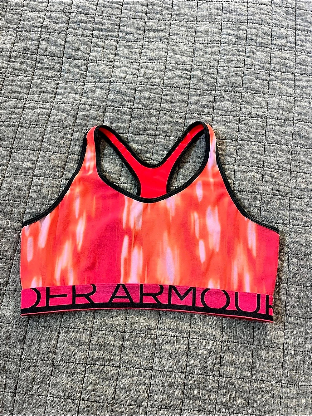 Under Armour Mid Crossback Sports Bra Pink & Orange